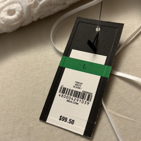 Crown & lvy White Lace Mini Dress Size L NWT - Picture 10 of 13